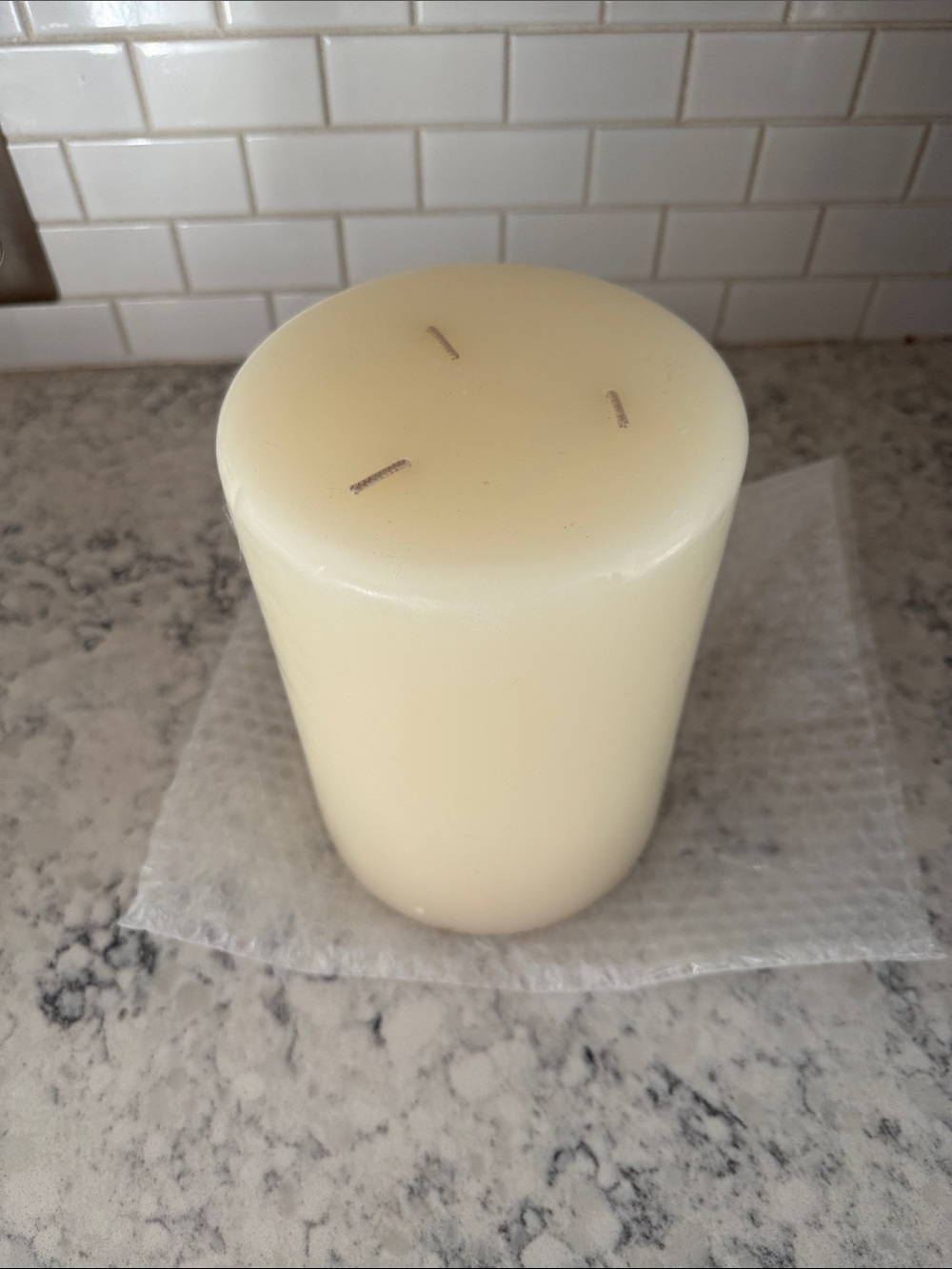 New Partylite 3 Wick Candle 8” tall by 6”